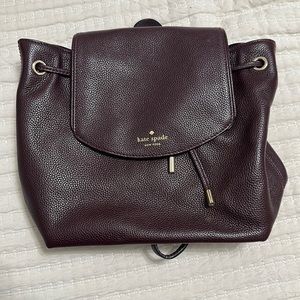 Kate Spade Pebble Leather Drawstring Backpack